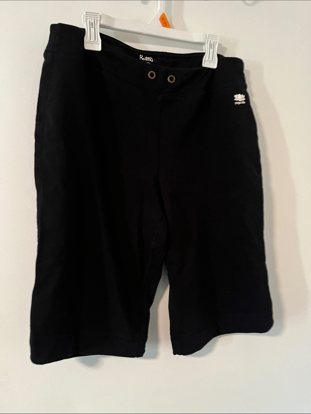 Reitman Black Athletic Bermuda Shorts with Small White Logo